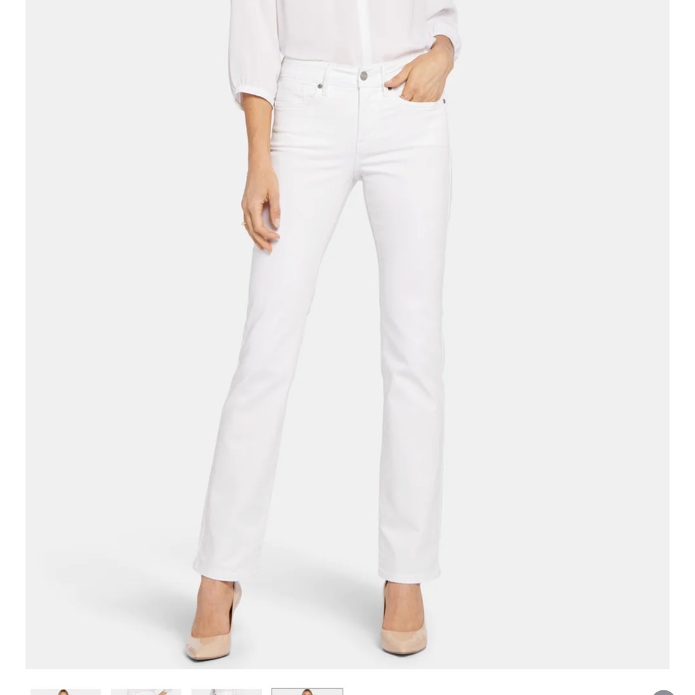 NYDJ Marilyn Straight Jean Size 6 White